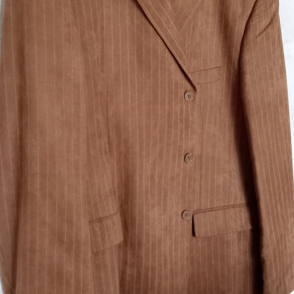 Faux suede blazer